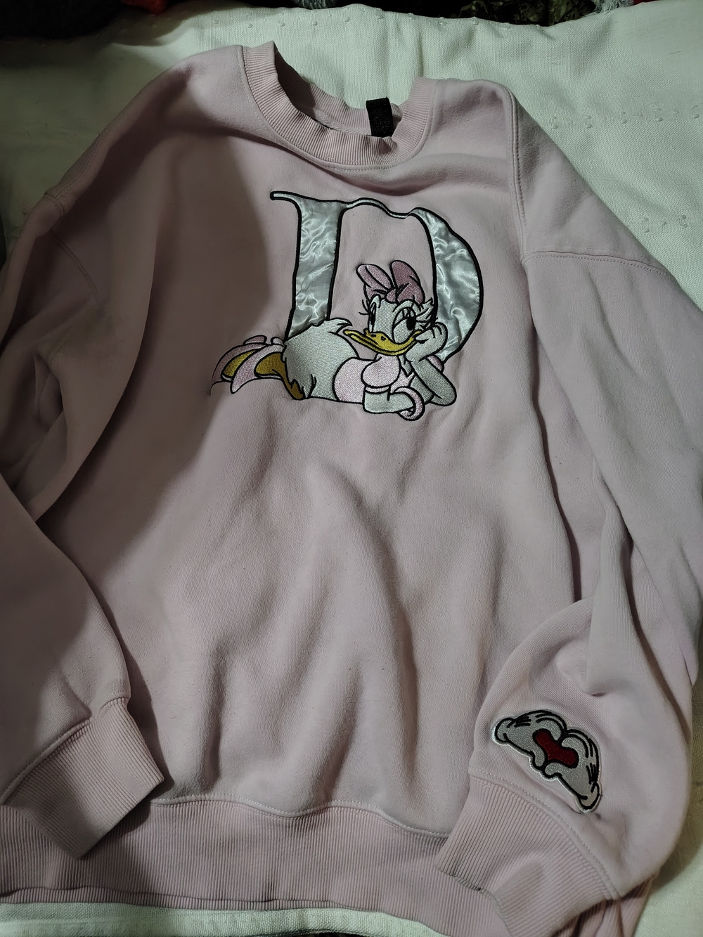 Disney Daisy Duck Light Pink Crewneck Sweatshirt